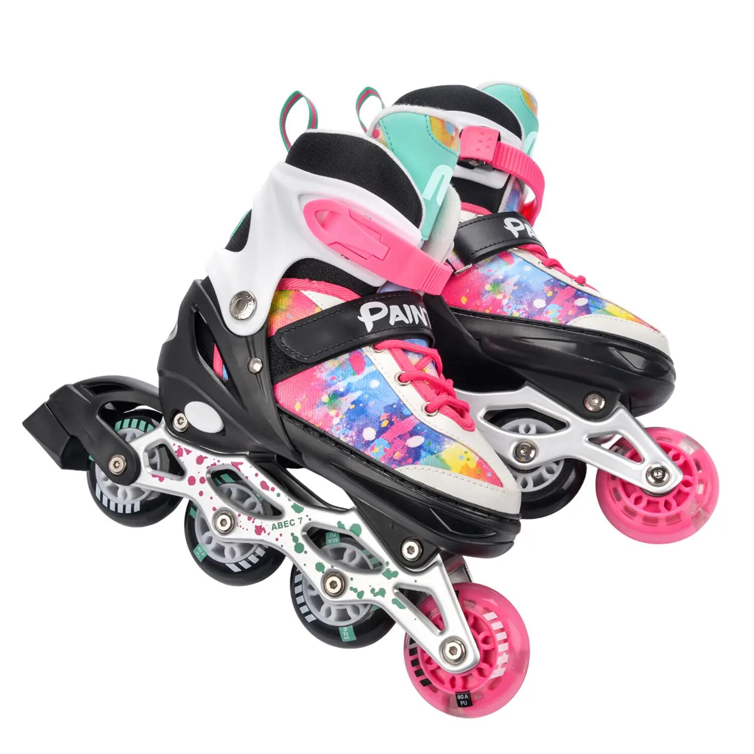Patins À Roulettes Alignées Style 4en1 PAINTER Enfant (Multicolore) 6/6