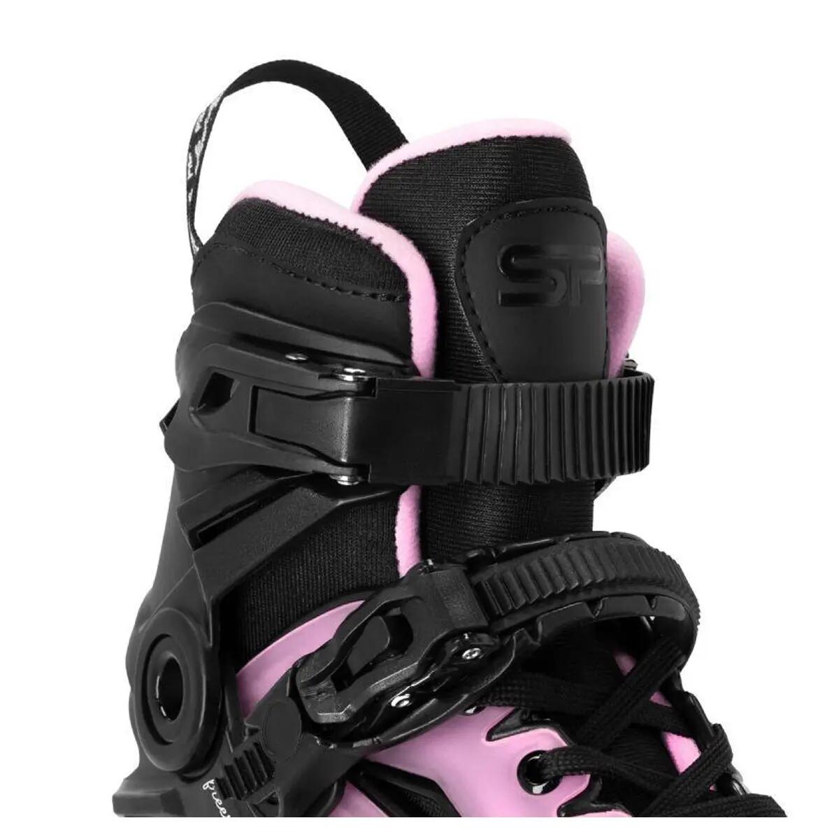 Patines en Línea Freespo para Niños/Niñas Negro, Rosa 6/6