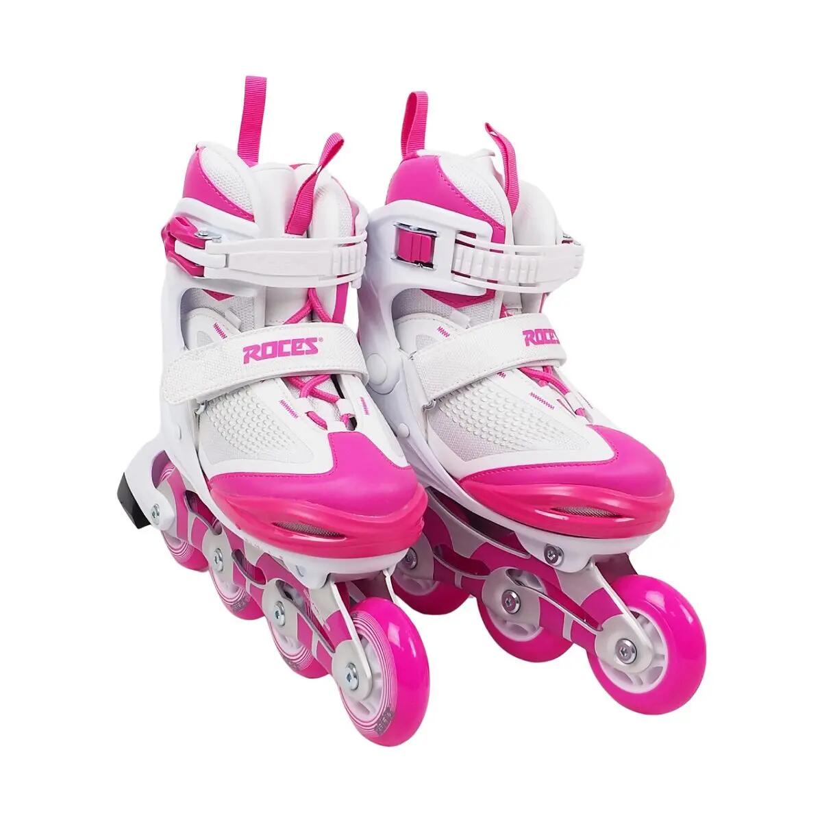 Patins À Roulettes Alignées MOODY Fille (Blanc / Rose) 4/5