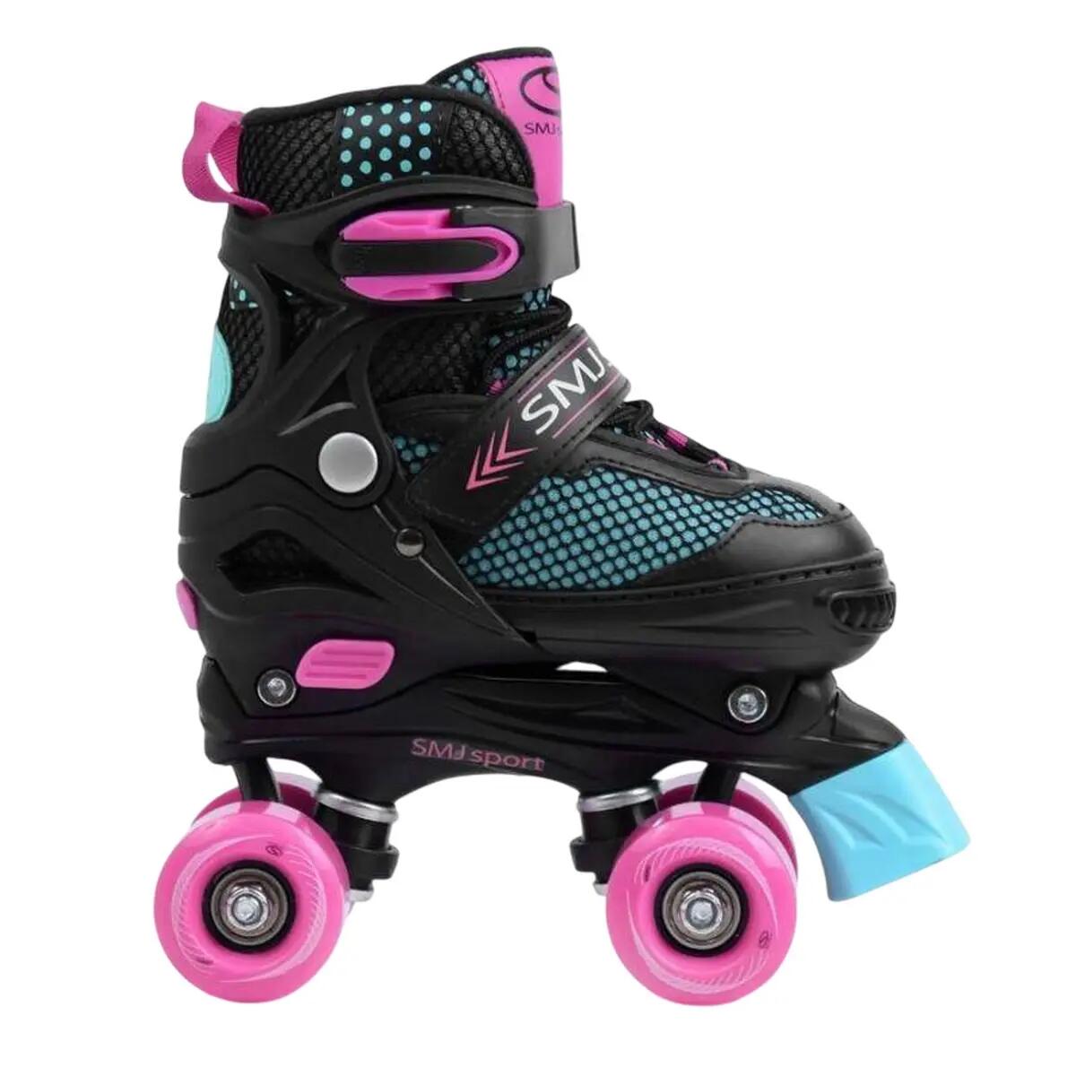 Patins À Roulettes Alignées Style 3en1 Adulte (Noir / Bleu / Rose) 6/6