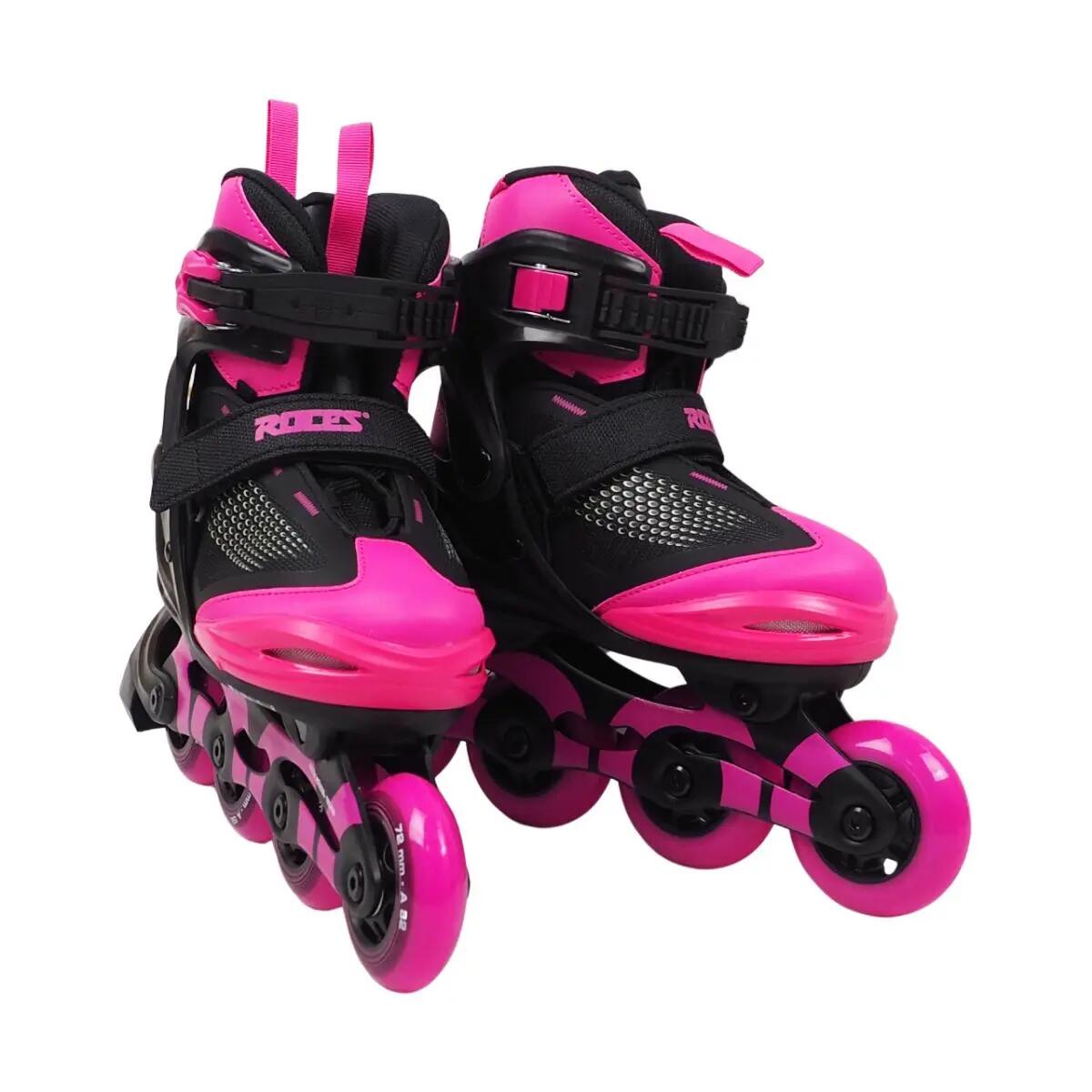 Patins À Roulettes Alignées MOODY Fille (Noir / Rose) 5/6