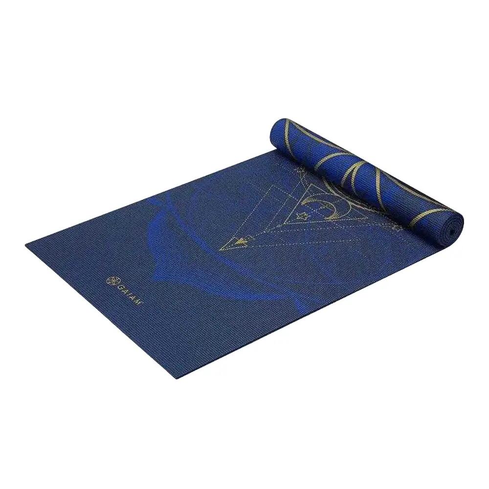 Tapis De Yoga Motif/style Soleil Et Lune (Bleu Marine / Métallisé) Taille unique 6/6