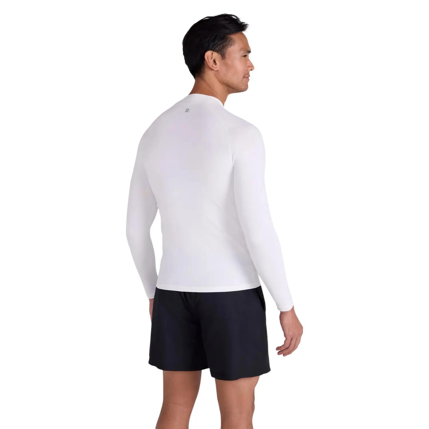 Haut De Bain Antiirritation Manches Longues Motif/style Uni Homme (Blanc) 6/6
