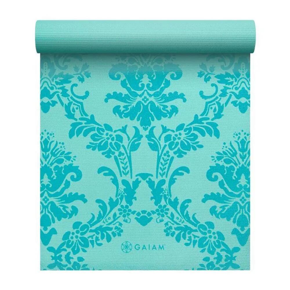 Tapis De Yoga Motif/style Néobaroque (Turquoise Vif) Taille unique 6/6