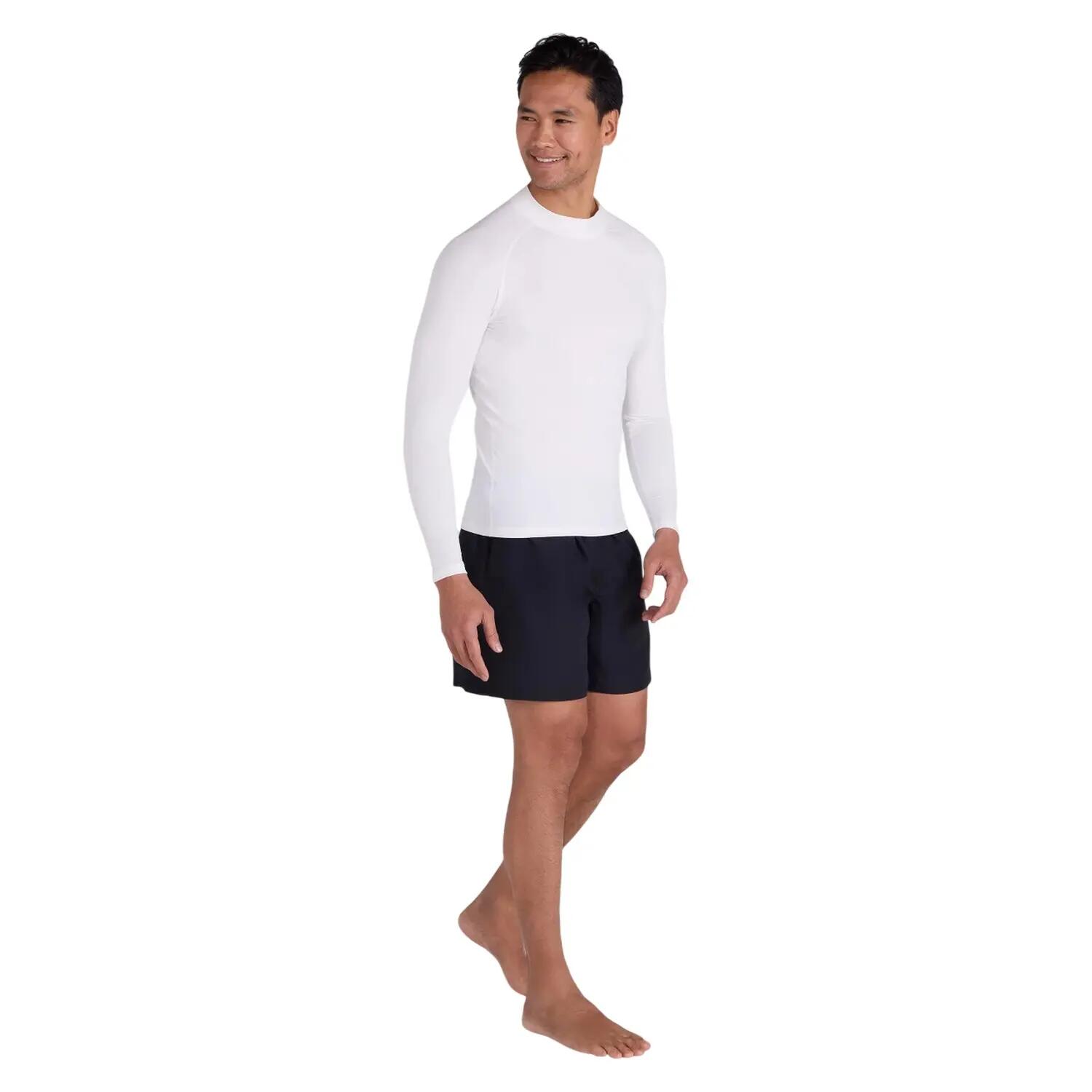 Haut De Bain Antiirritation Manches Longues Motif/style Uni Homme (Blanc) 5/6