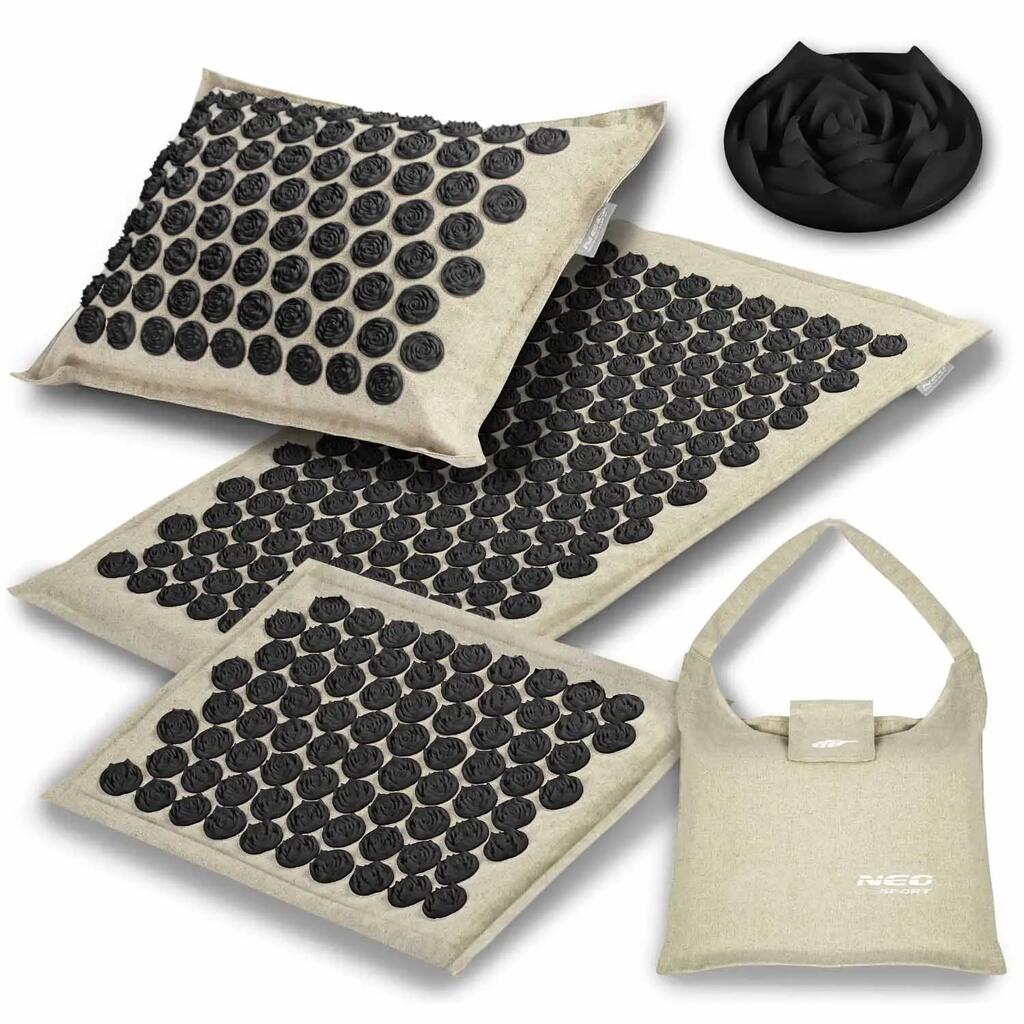 Neo-Sport NS-902 spiked acupressure mat, gray and black