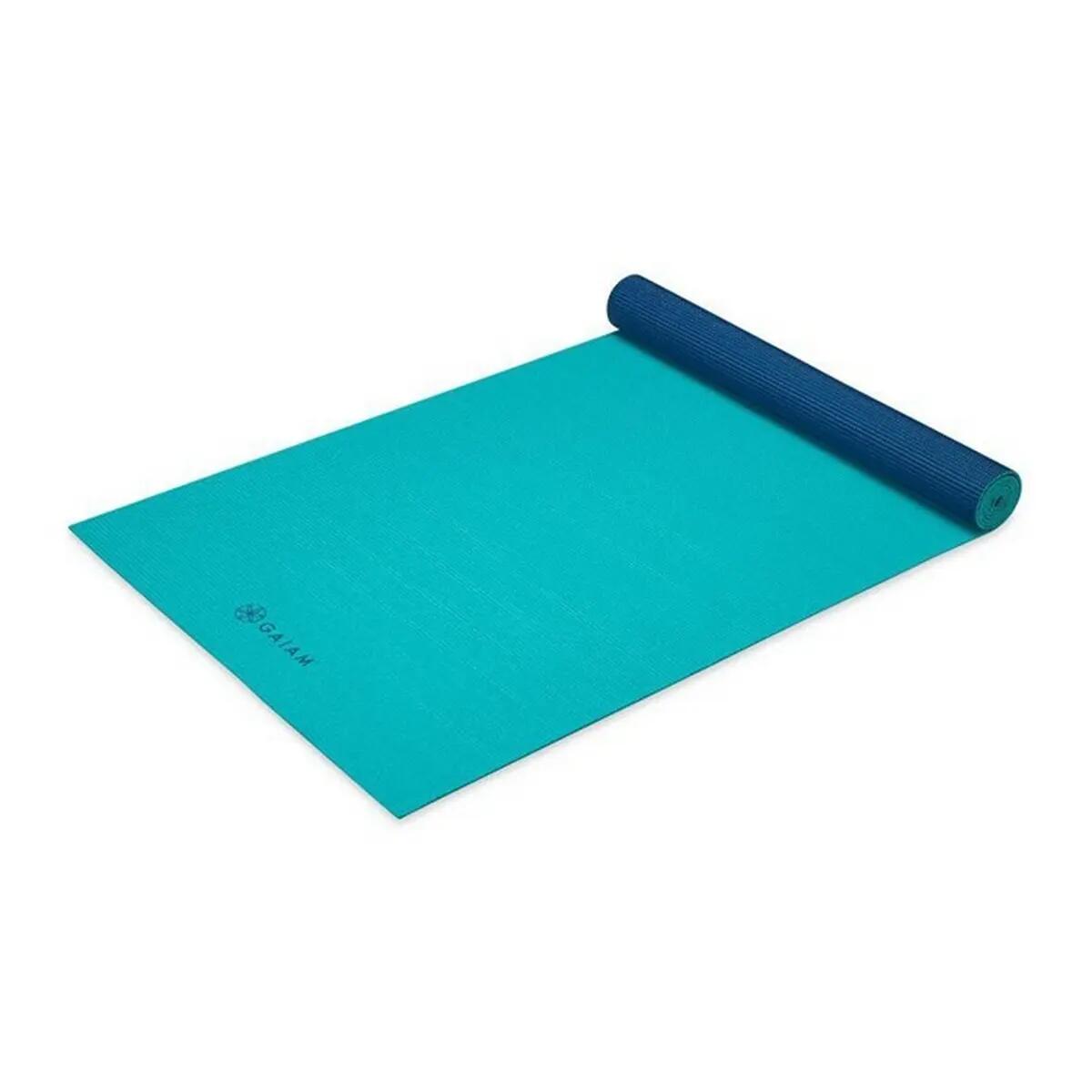 Tapis De Yoga Motif/style Doubleface (Bleu Océan) Taille unique 5/6