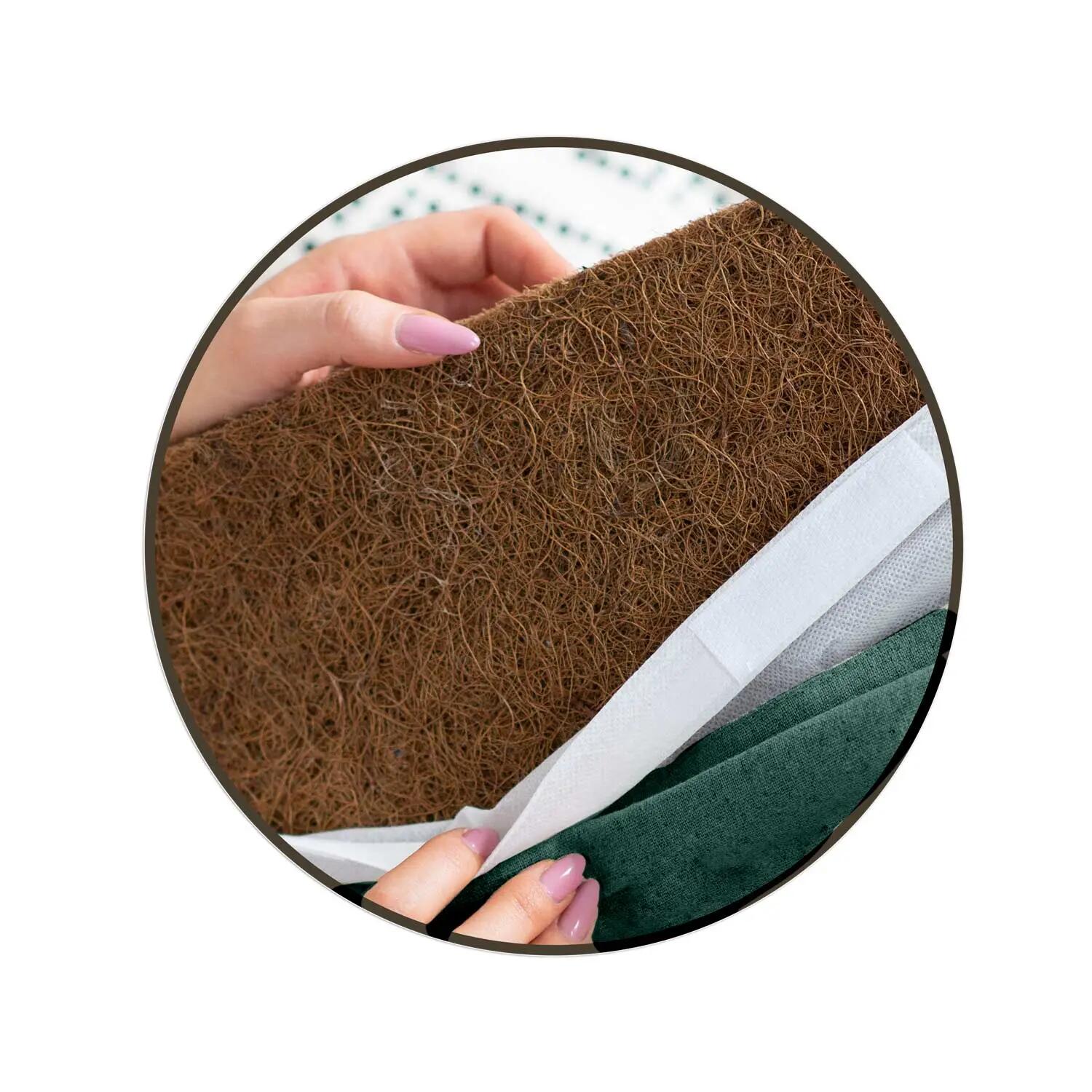 Tappetino per agopressione con cuscino NS-902 verde scuro e oro 4/8