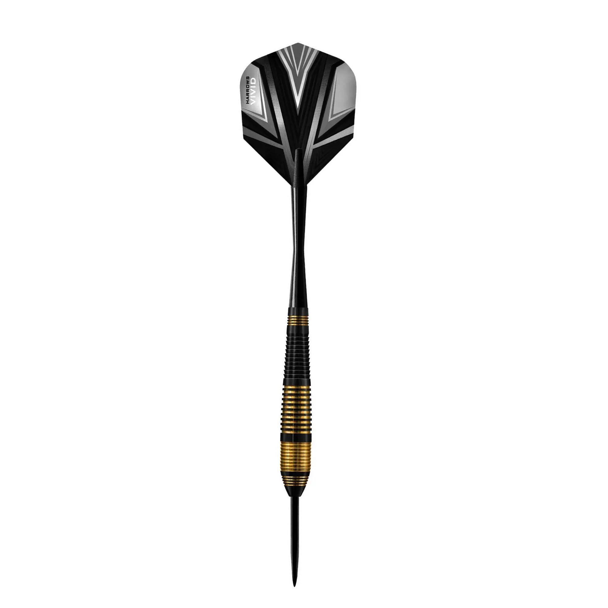 VIVID Harrows Darts 25g Brass Black/Bronze/Grey 6/6