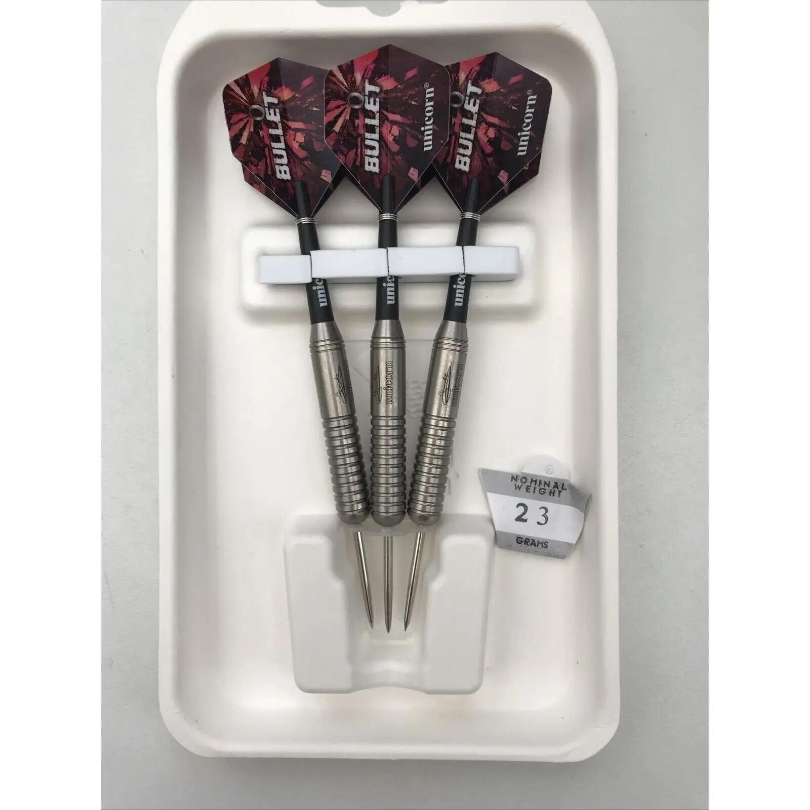 Fléchettes GARY ANDERSON BULLET (Argent / Noir) 6/6