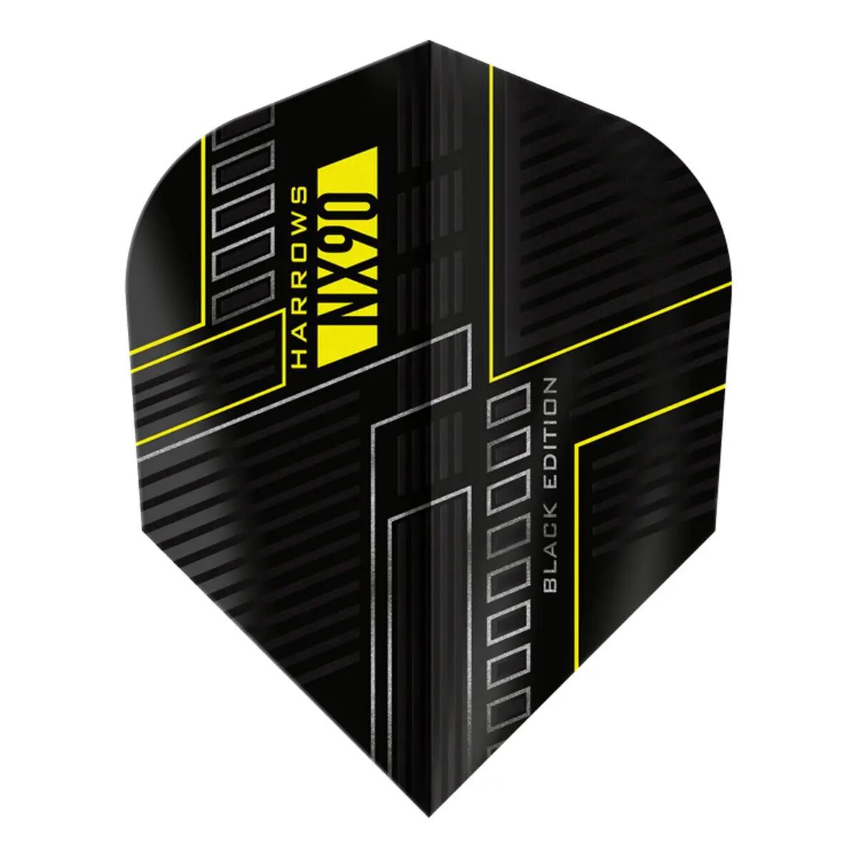Plumas de Dardos NX90 Diseño Plumas Packs de 3 Negro 5/5