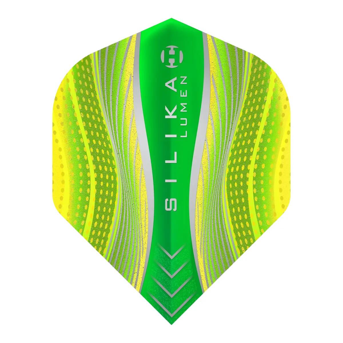 Plumas de Dardos Silica Lumen Packs de 3 Amarillo, Verde 5/5