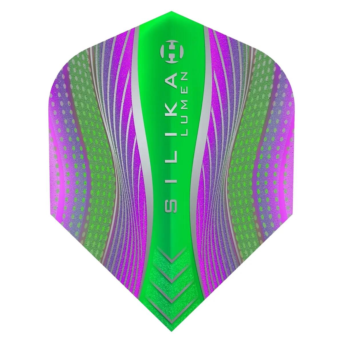 Plumas de Dardos Silica Lumen Packs de 3 Verde, Morado 5/5