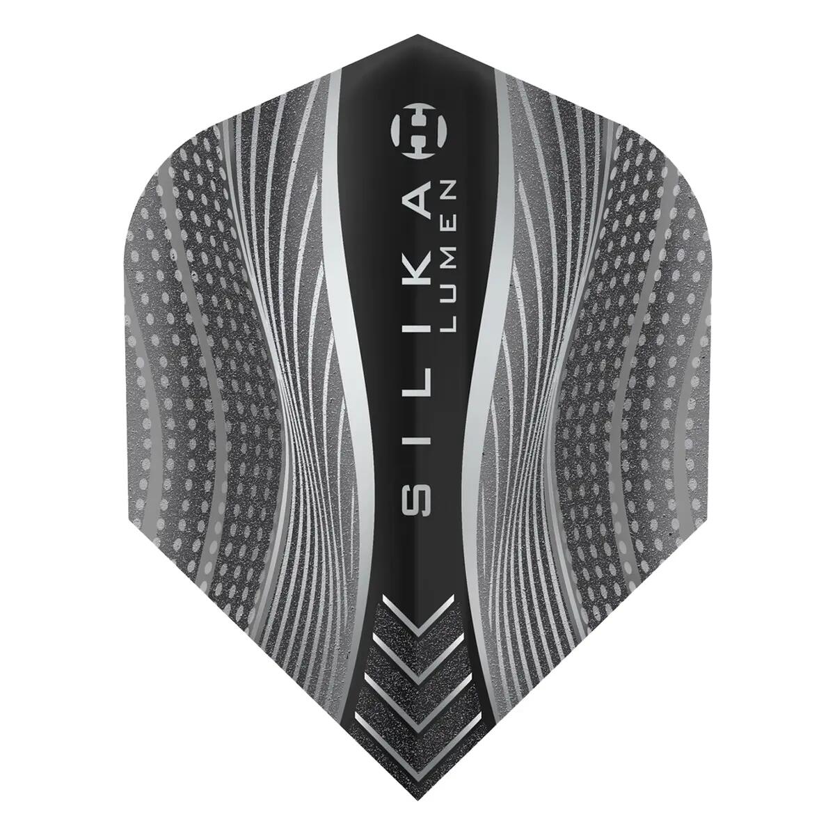Dart Flights "Silica Lumen" 3erPack Damen und Herren Schwarz/Grau 5/5