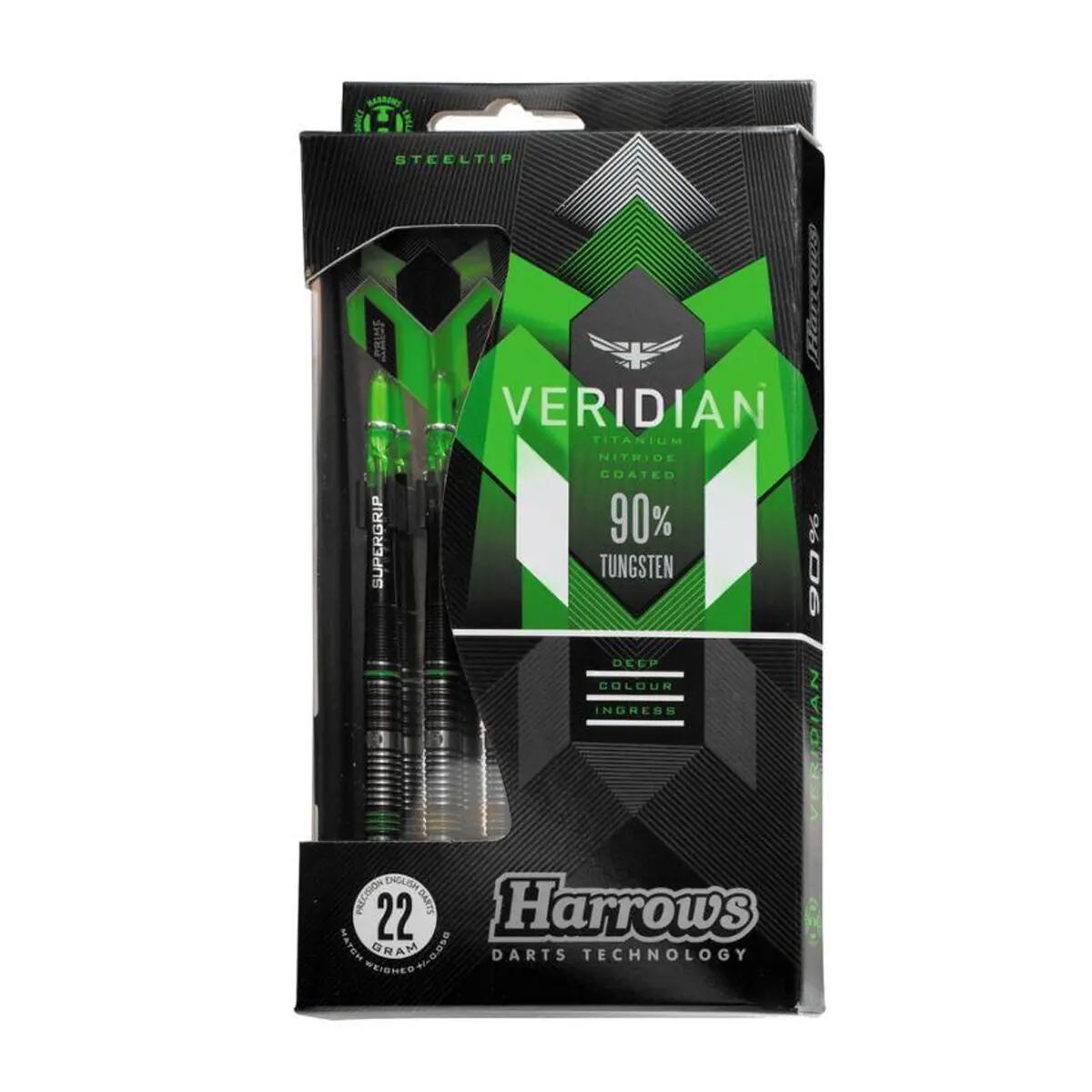 Darts "Veridian", Stahlspitze 3erPack Damen und Herren Schwarz/Grün 6/6