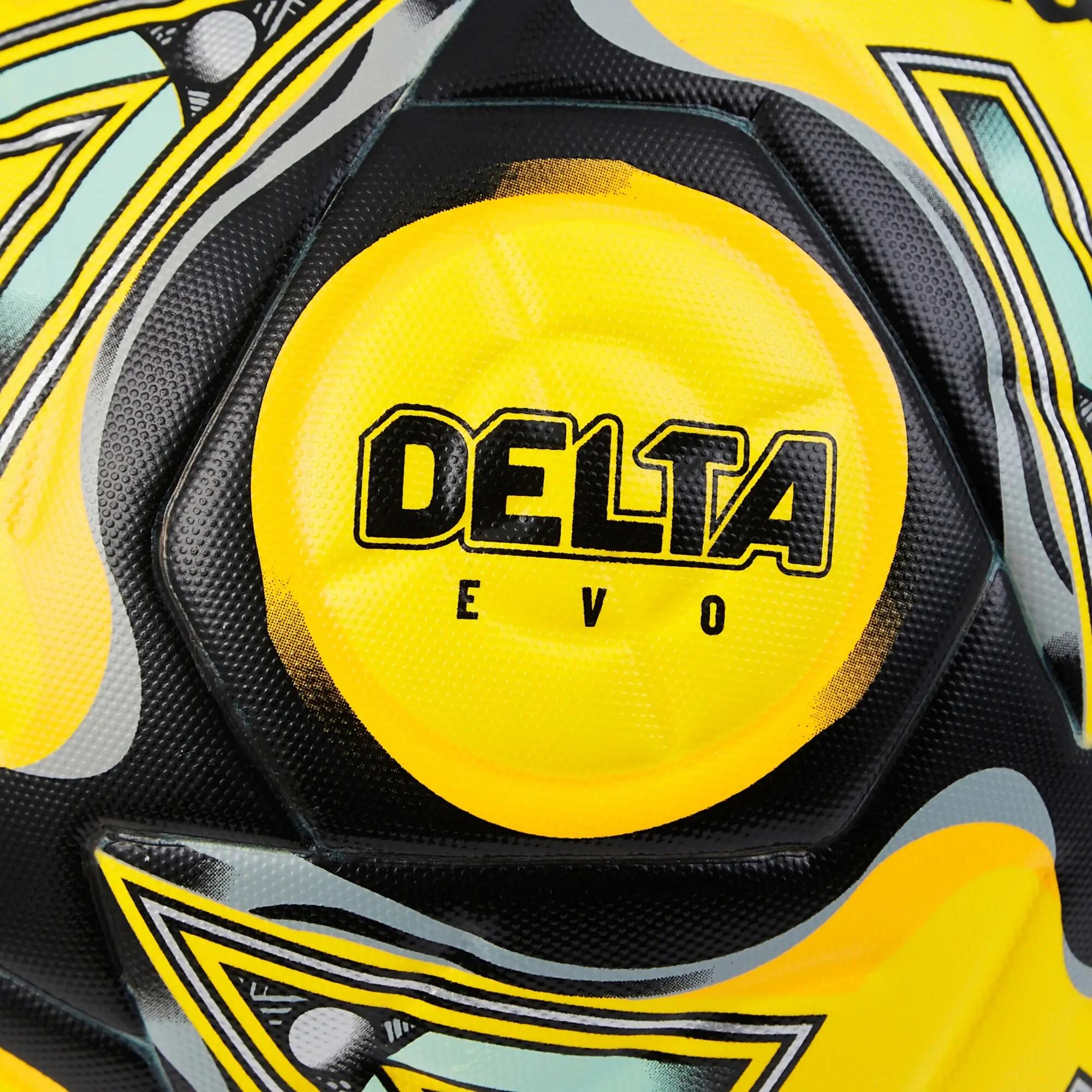 Pallone Logo Mitre Delta Evo Giallo Fluorescente Nero Grigio 4 6/6