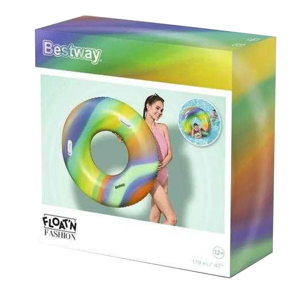 Flotador Hinchable Diseño Arco Iris Natación Multicolor Talla Única 6/7