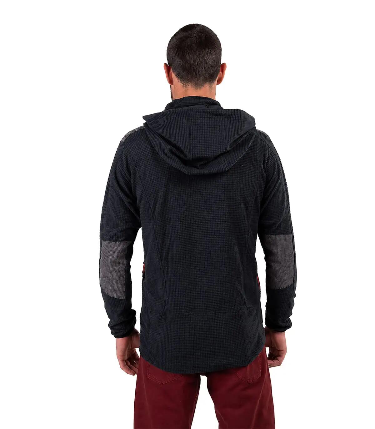 Forro Polar de Montaña y Escalada Transpirable con Capucha Grizzly Hombre Rojo 5/5