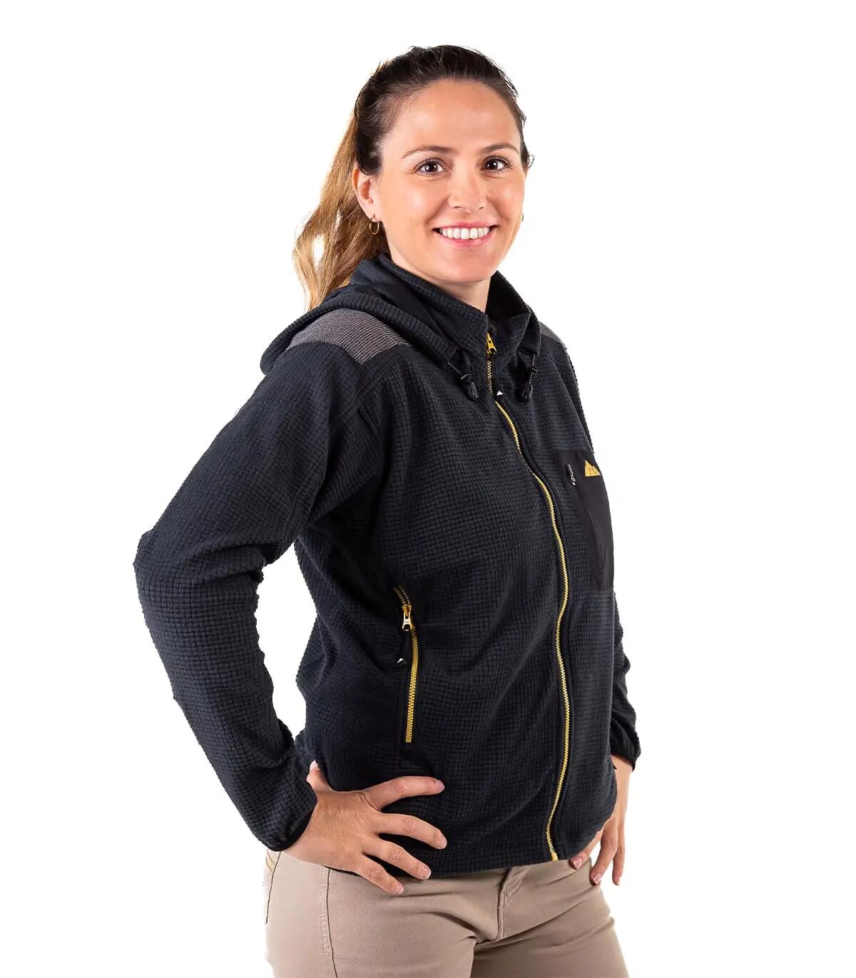 Forro Polar de Montaña y Escalada Transpirable con Capucha Grizzly Mujer Dorado 2/5