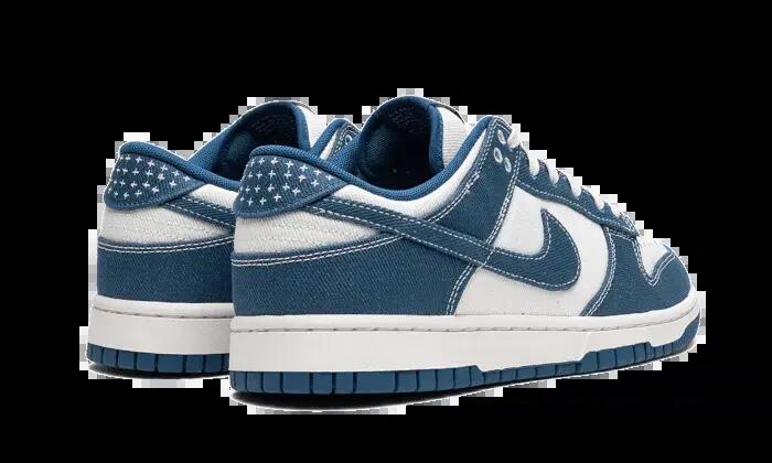 Chaussures - Denim Sashiko - Dunk Low - Bleu/Blanc 3/4