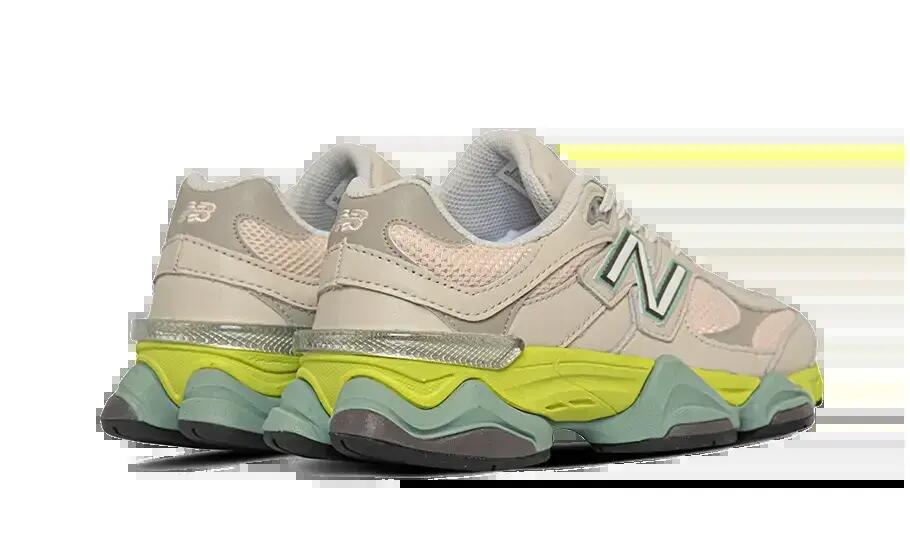 Scarpe - Running - Casual - 9060 Moonbeam - Vintage/Lime 3/5