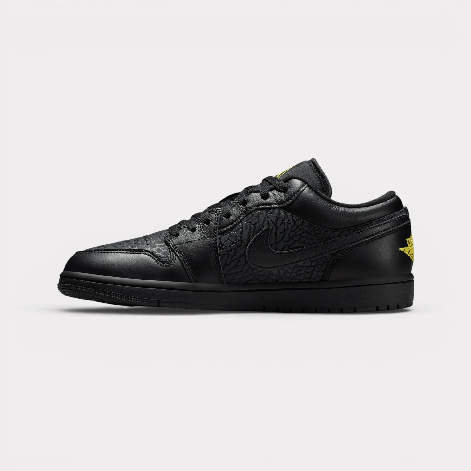 Air Jordan 1 Low Black Elephant Print 3/7