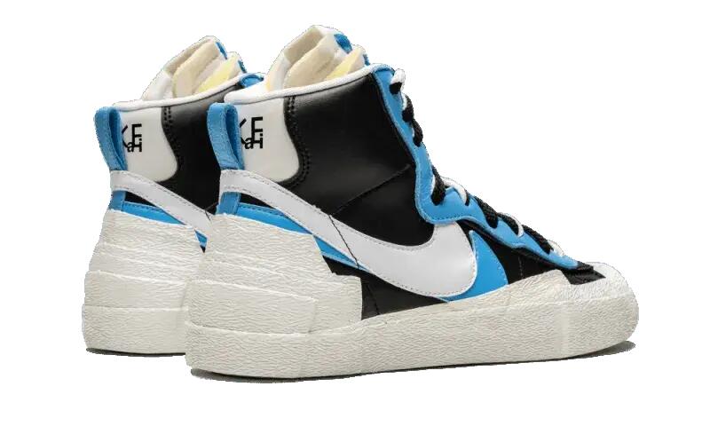Baskets - Lifestyle - Unisexe - Blanc/Noir/Legend Blue - Blazer Mid Sacai 3/4