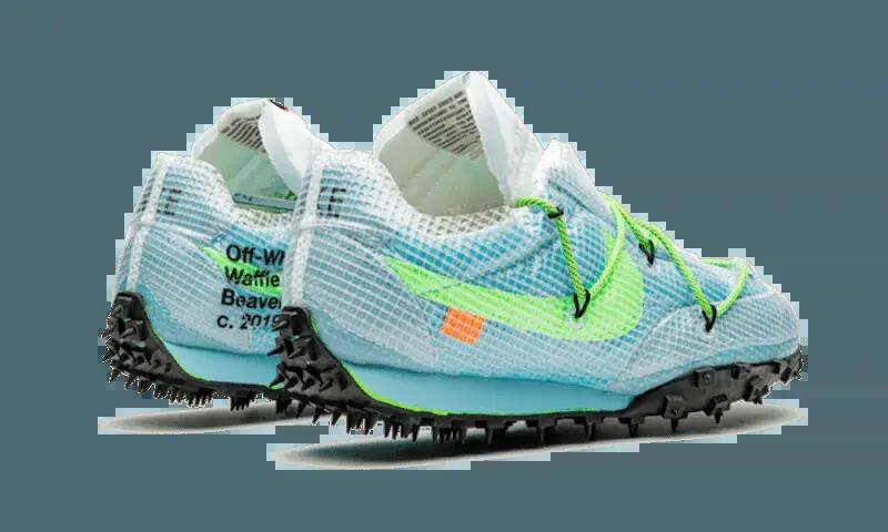 Zapatillas - Running - Waffle Racer Off-White - Vivid Sky/Black 3/4