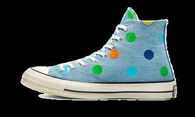 Schoenen - golf - denim met stippen - all-star 70s - blauw/egret
