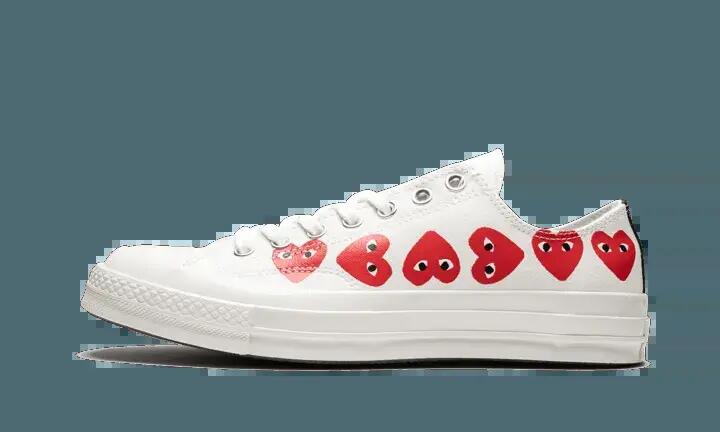 Schoenen - Lifestyle - Unisex - Chuck Taylor 70s Ox - Wit/Rood 1/4