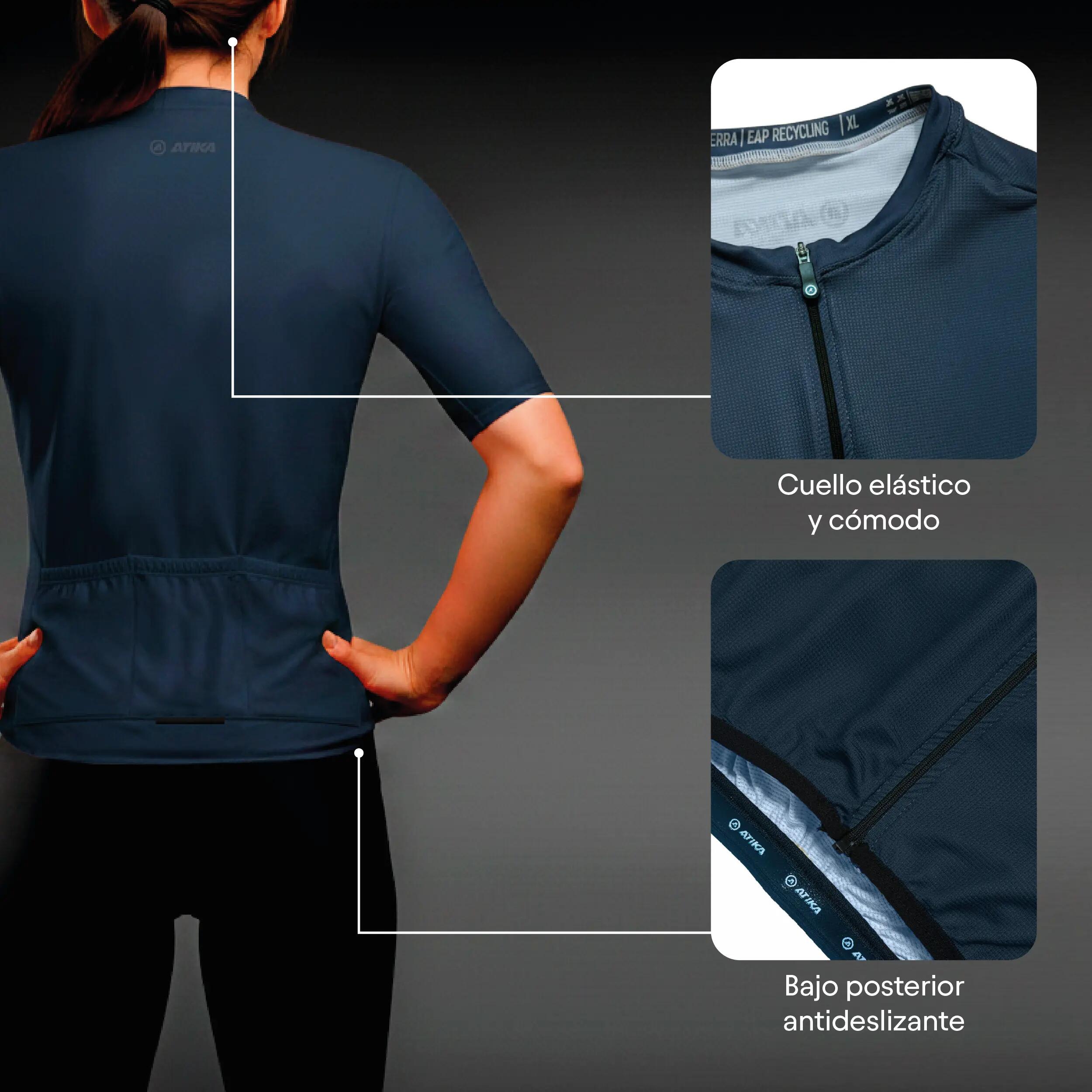 Atika Maillot Ciclismo Manga Corta Dama Modelo Core Transpirable Secado Rápido 3/6