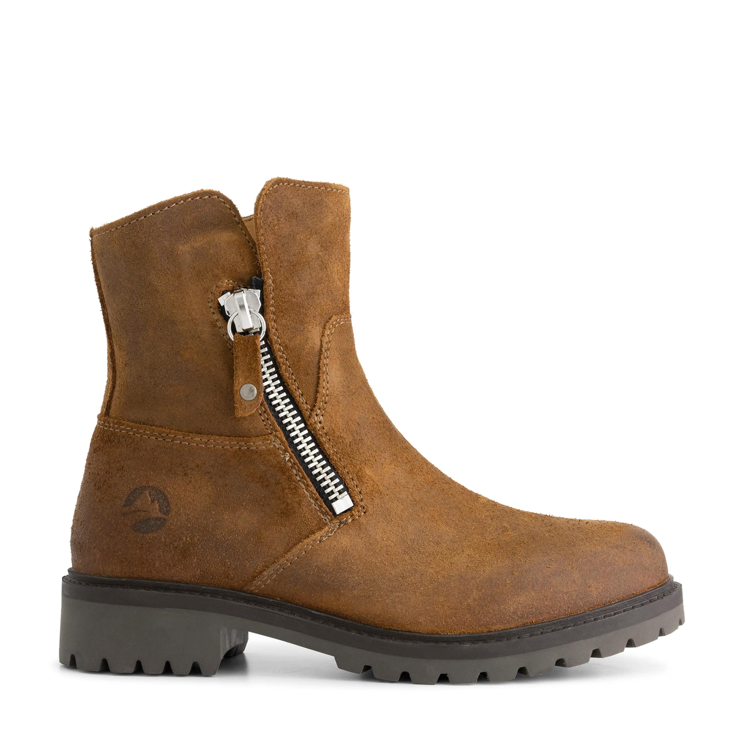 Venning Dames - Enkellaarzen - Suede - Cognac 3/7