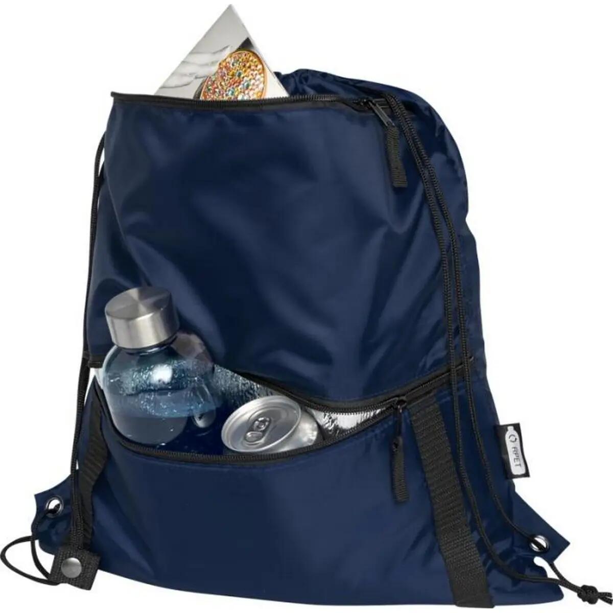 Riciclato Borsa Con Coulisse Bullet Adventure Blu Navy Taglia Unica 6/6