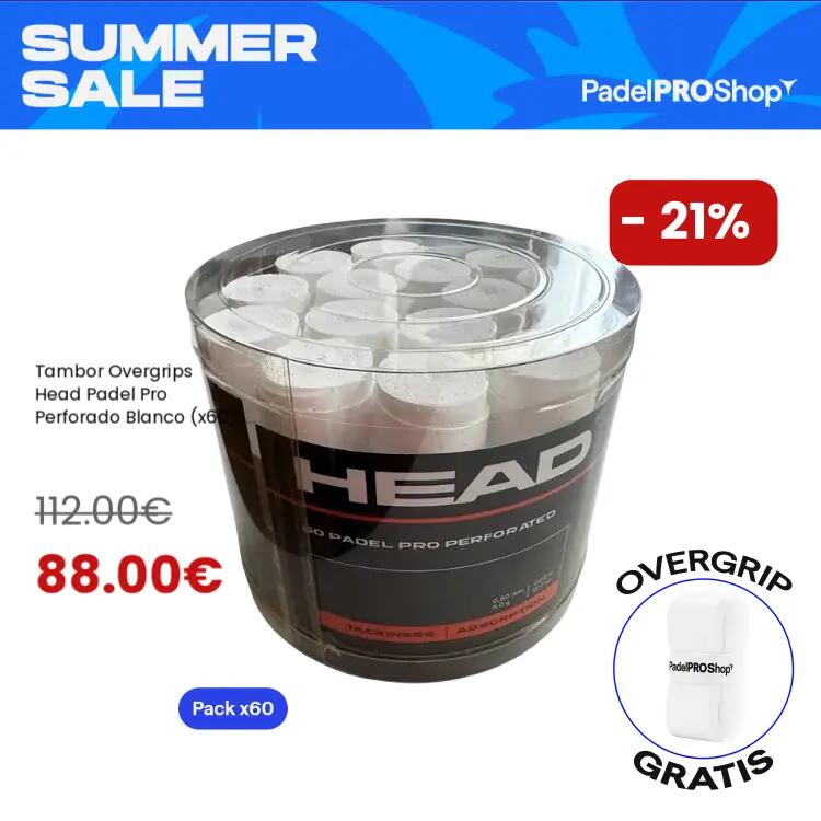 HEAD Padel Pro Perforado Drum with 60 Overgrips