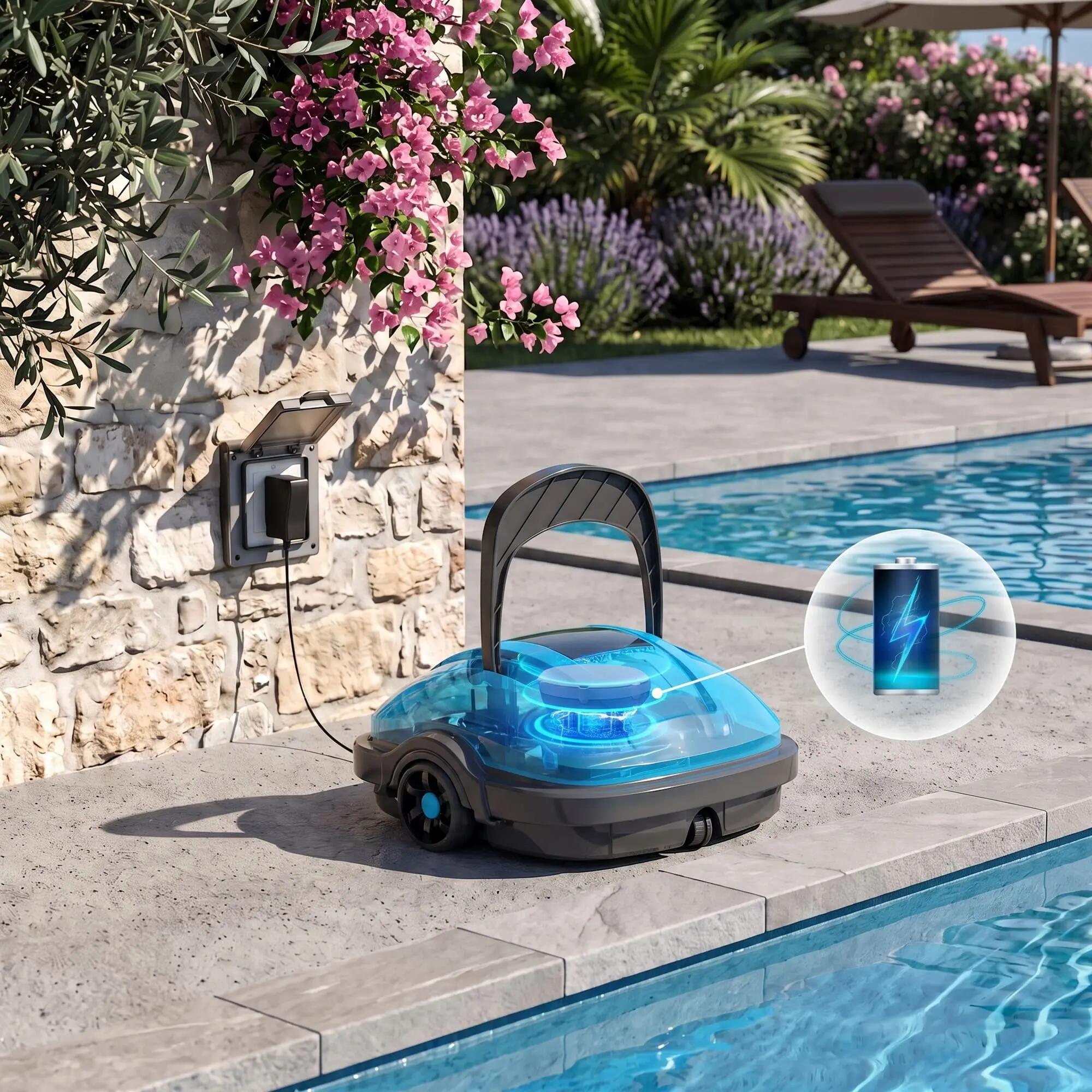 Robot limpiafondos piscina Spyder 500351S Wybot Batería Fondo plano 50 m² 9/10