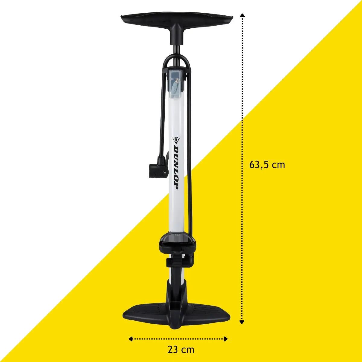 Pompka rowerowa turystyczna Dunlop 120 PSI (8,3 BAR) cyfrowy manometr 5/6