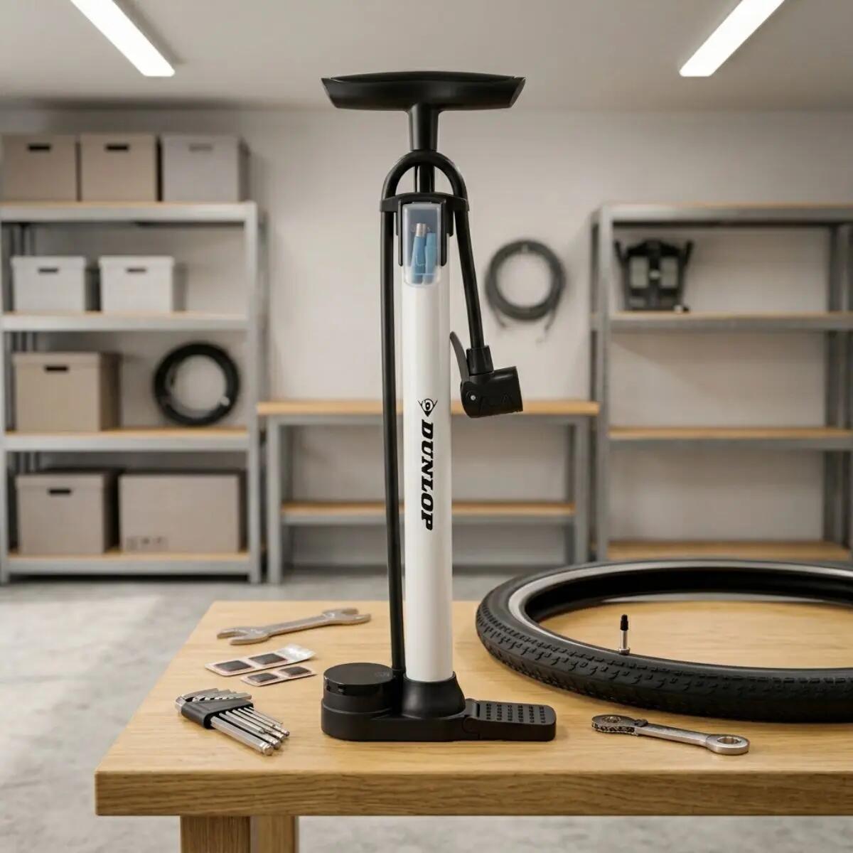 Pompka rowerowa turystyczna Dunlop 174Psi (12Bar) składana podstawa 6/6
