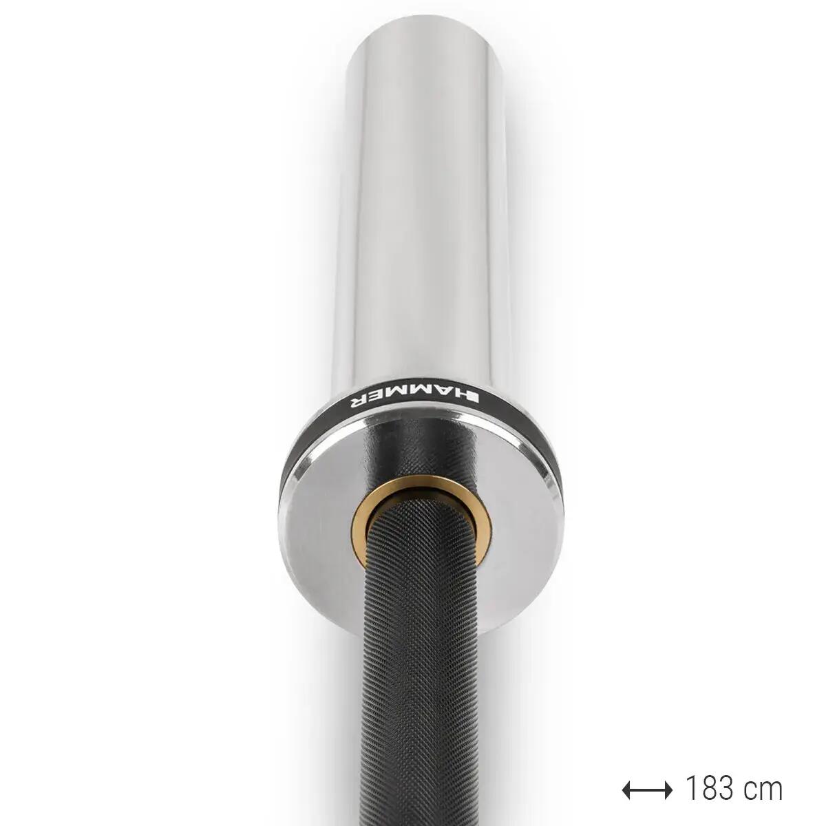 Barra olímpica hasta 250kg 183cm diámetro 50mm Hammer 13/13