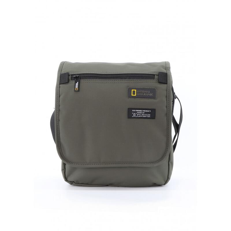 BOLSO BANDOLERA NATGEO SOLAPA, RPET RECICLADO, RFID TARJETAS, TABLET. MUTATION