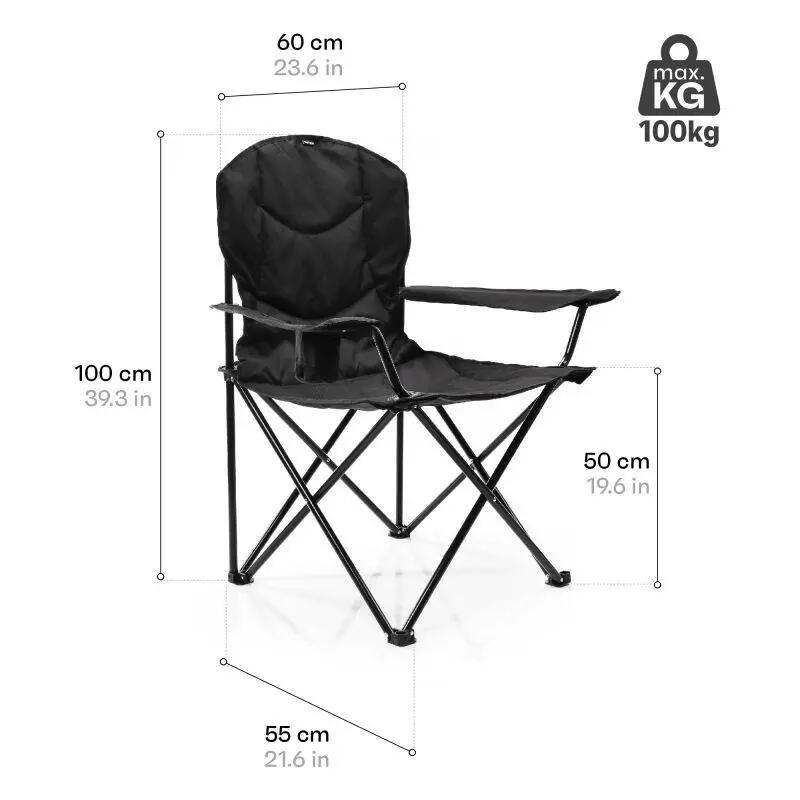 Sedia Pieghevole Meteor Hiker Nero 5/6