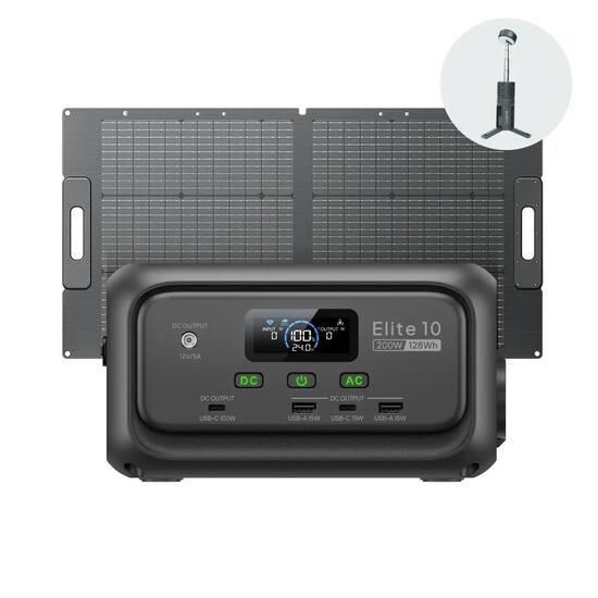 Elite 10 BLUETTI station portable+100W panneau solaire pour camping