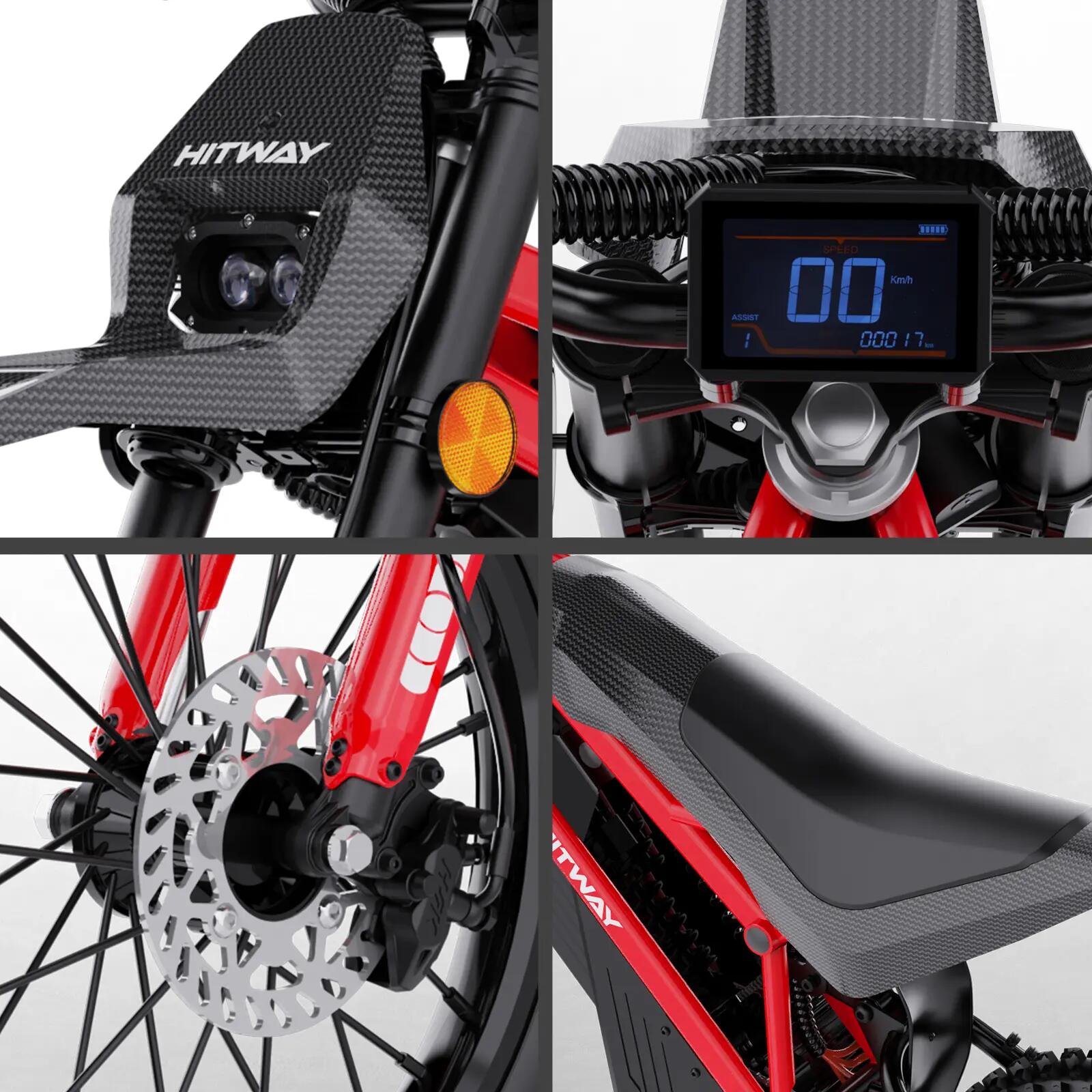 Moto elettrica fuoristrada HT500, 2500W, batteria 60V 27Ah 5/7