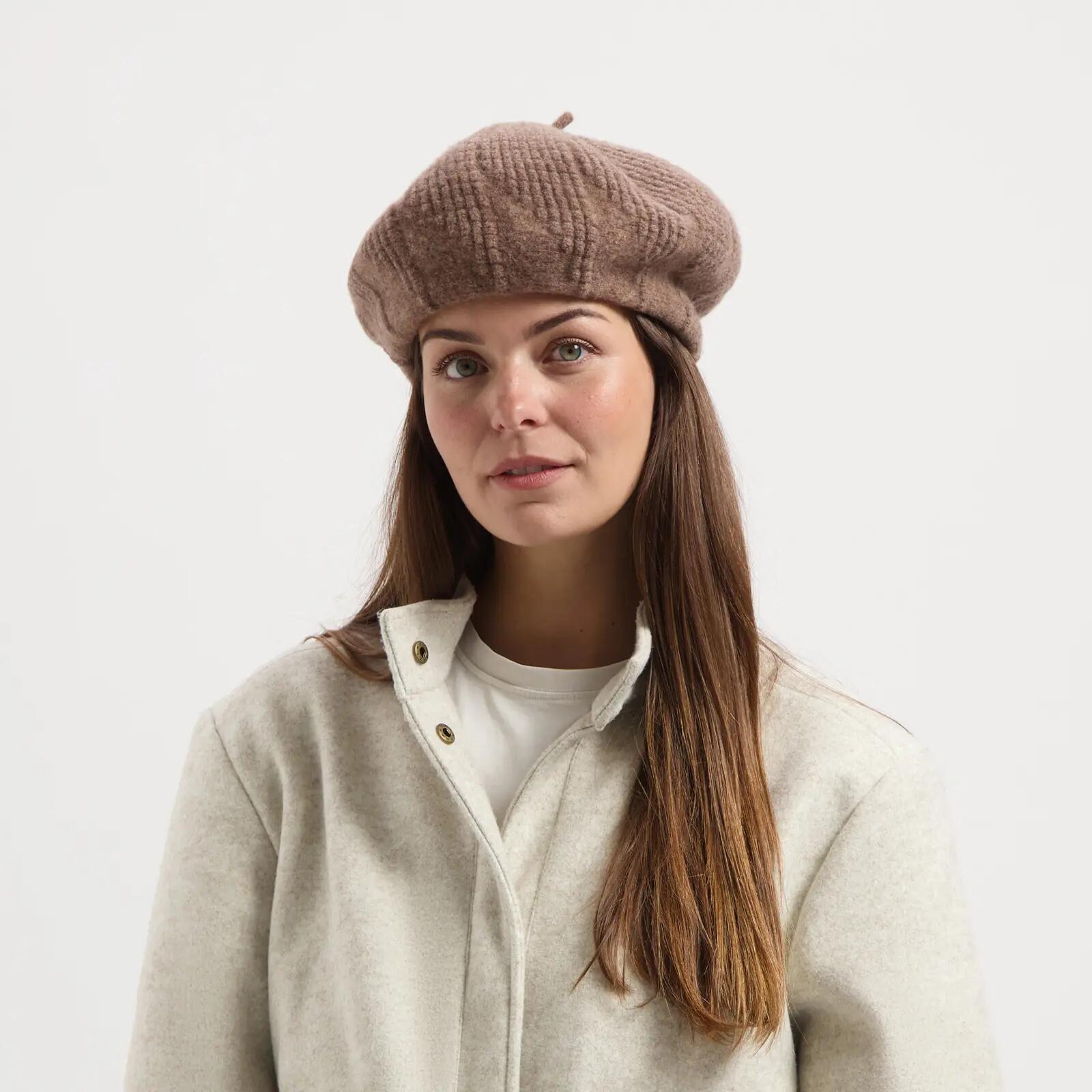 Mabel Dames - Baret - Muts - Bruin 3/3