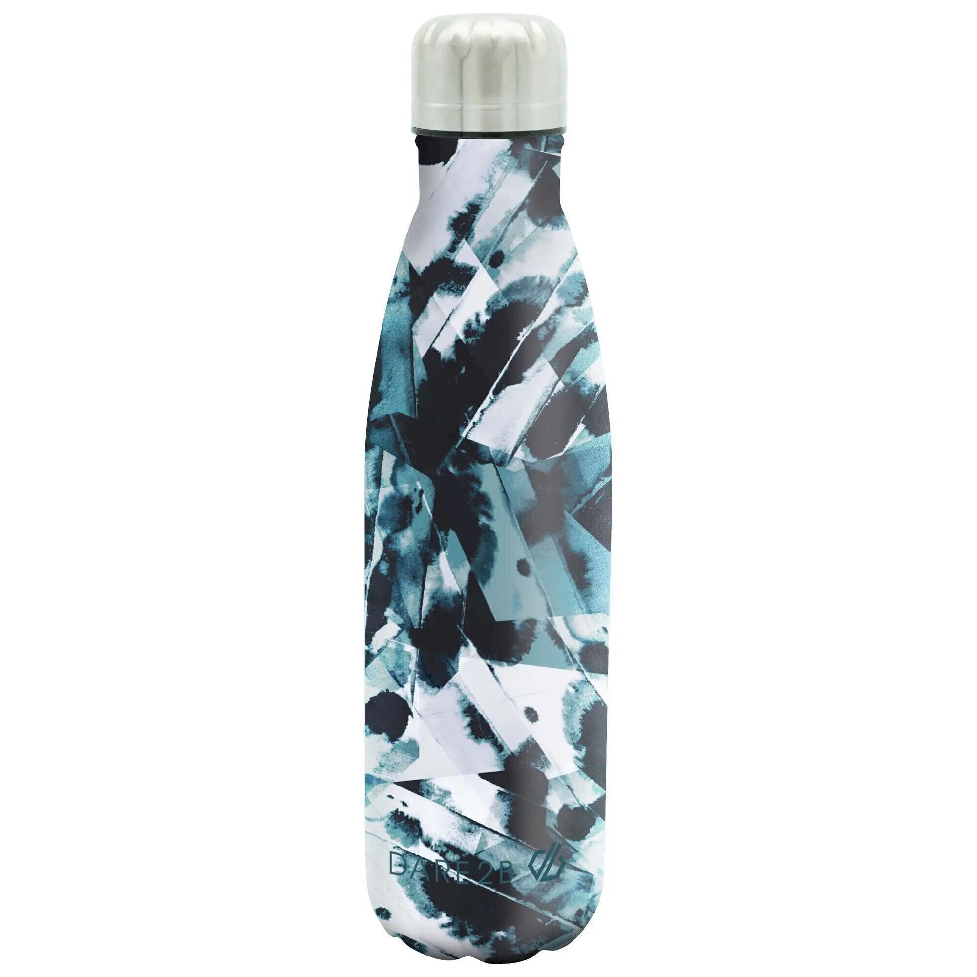 Wasserflasche, Libelle, Metall Damen und Herren Weiß/Schwarz/Blau 1/4
