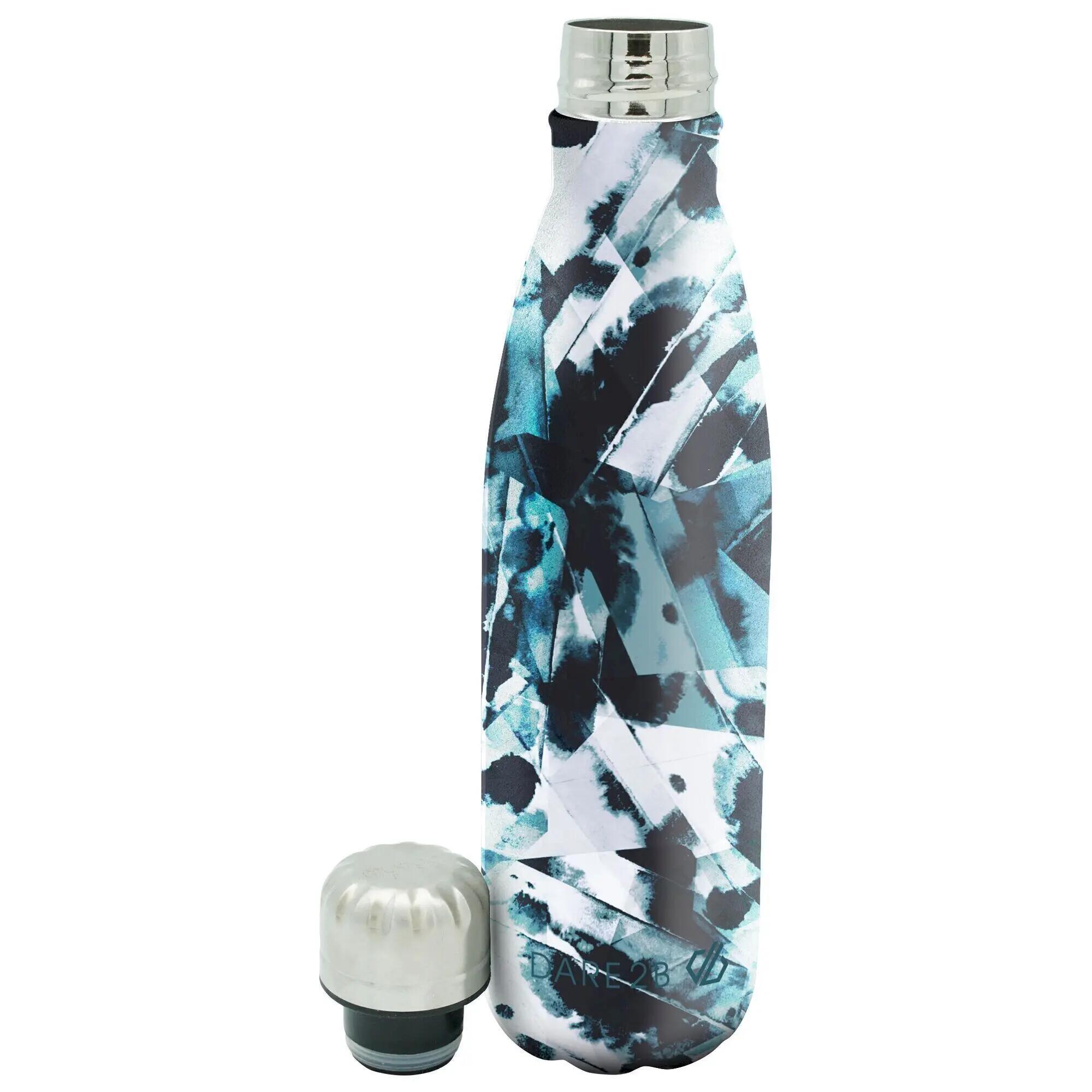 Wasserflasche, Libelle, Metall Damen und Herren Weiß/Schwarz/Blau 3/4