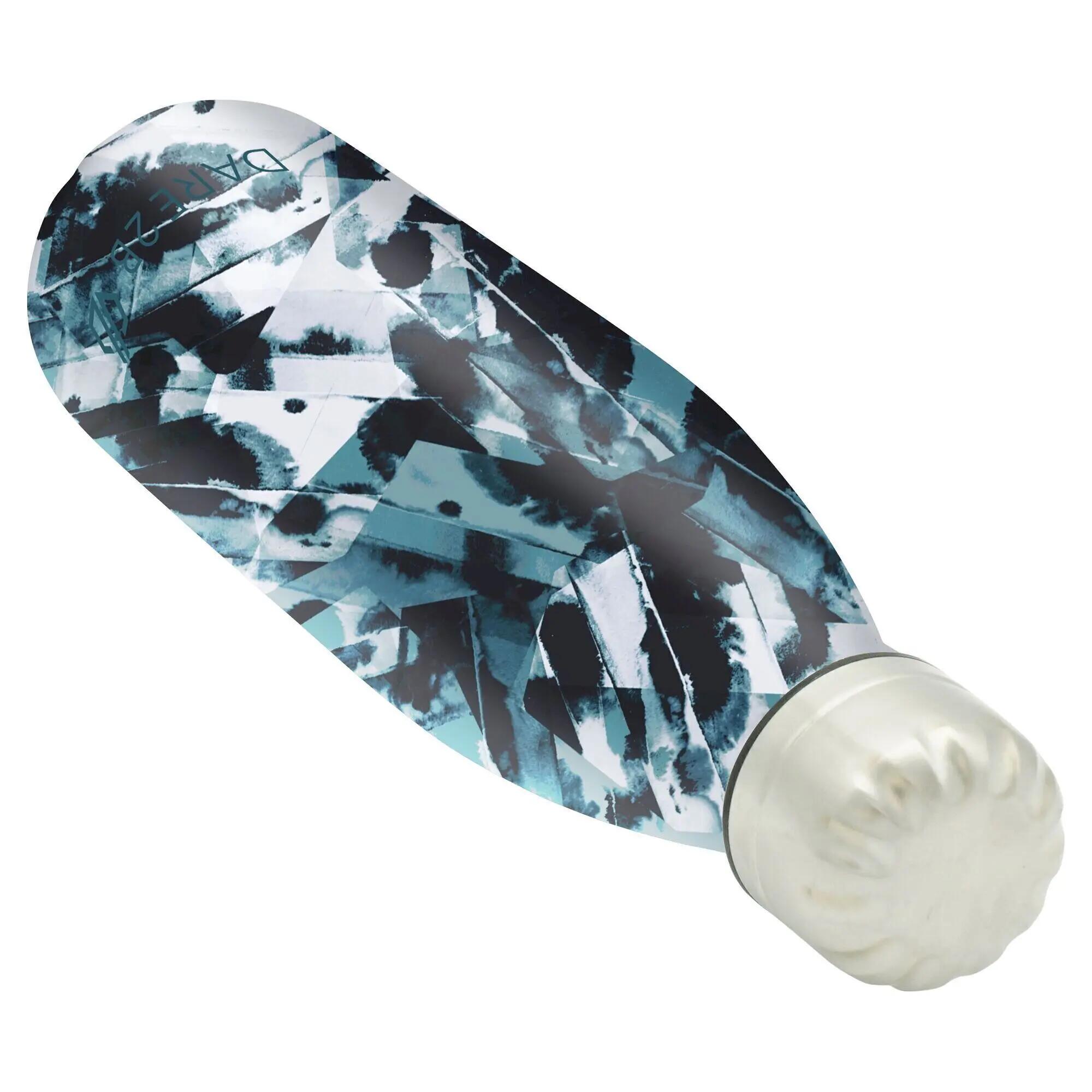 Wasserflasche, Libelle, Metall Damen und Herren Weiß/Schwarz/Blau 2/4