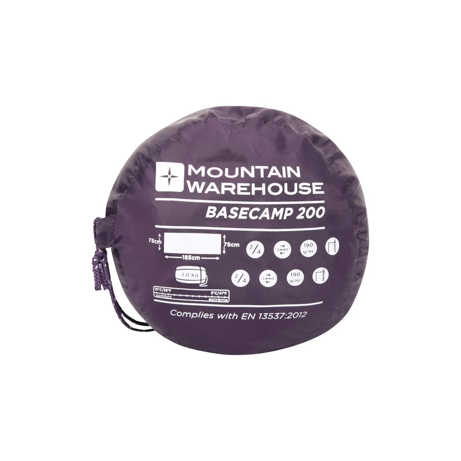 Schlafsack "Basecamp 200", Sommer Damen und Herren Violett 6/6
