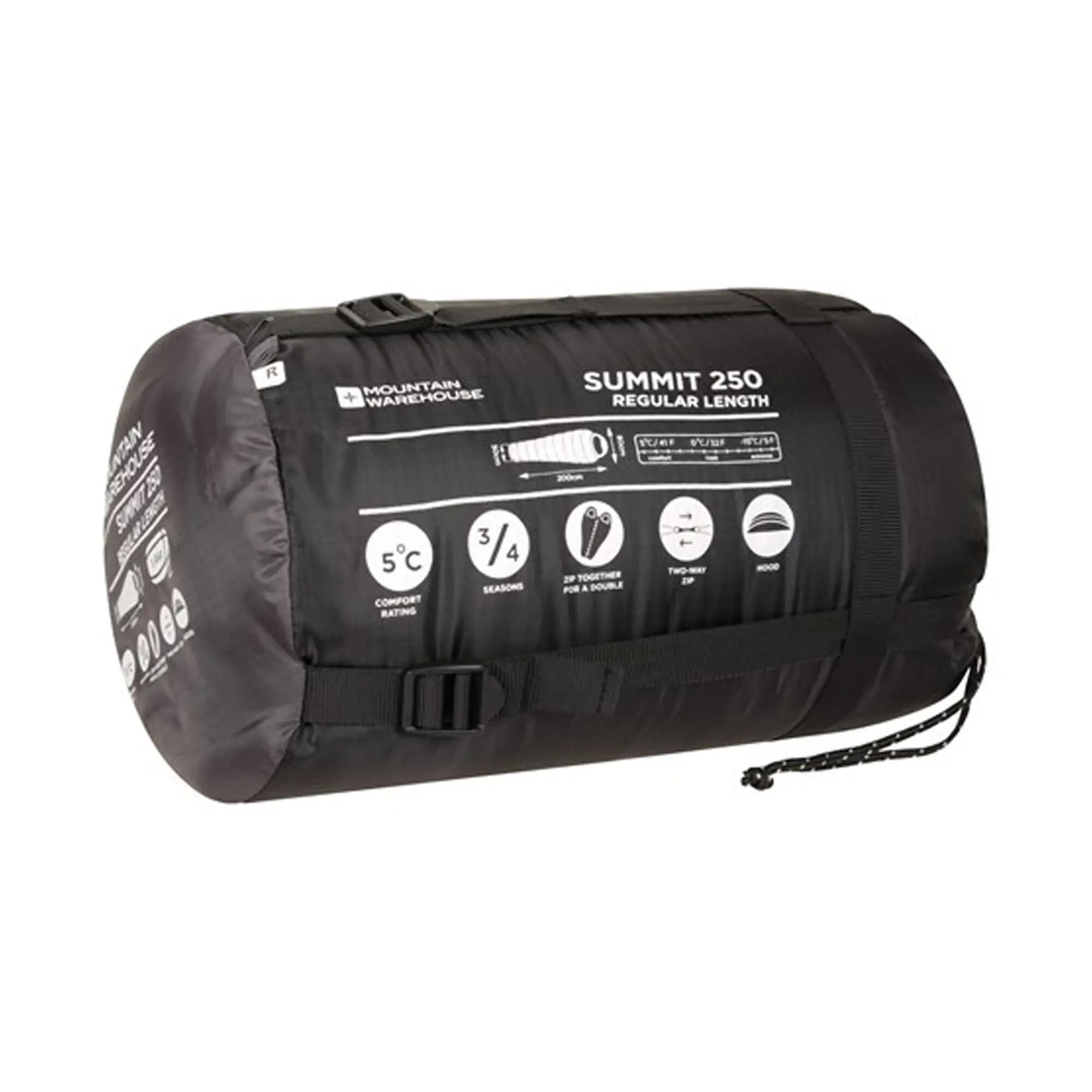 Mumienschlafsack "Summit 250", Winter Rechter Reißverschluss Damen und Herren 5/5