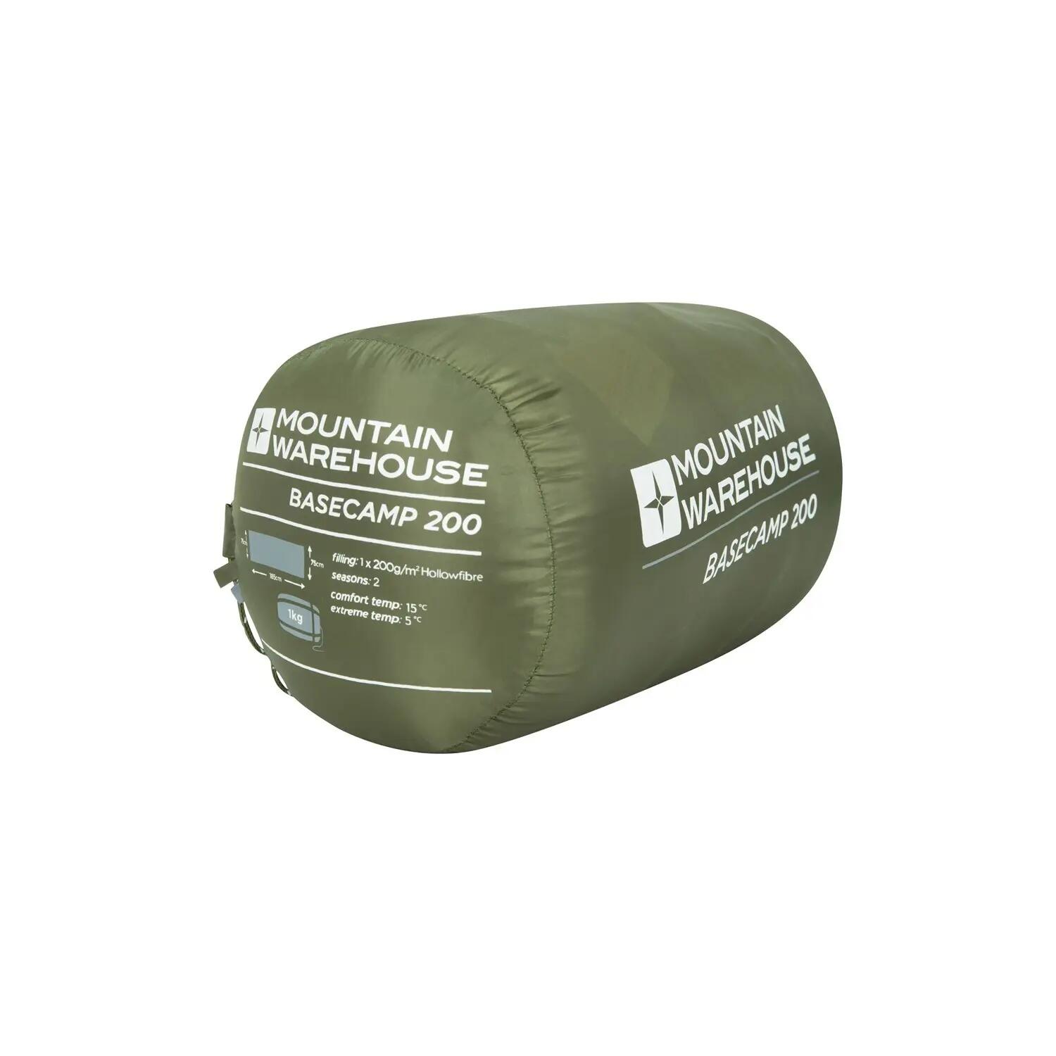 Schlafsack "Basecamp 200", Sommer Damen und Herren Grün 6/6