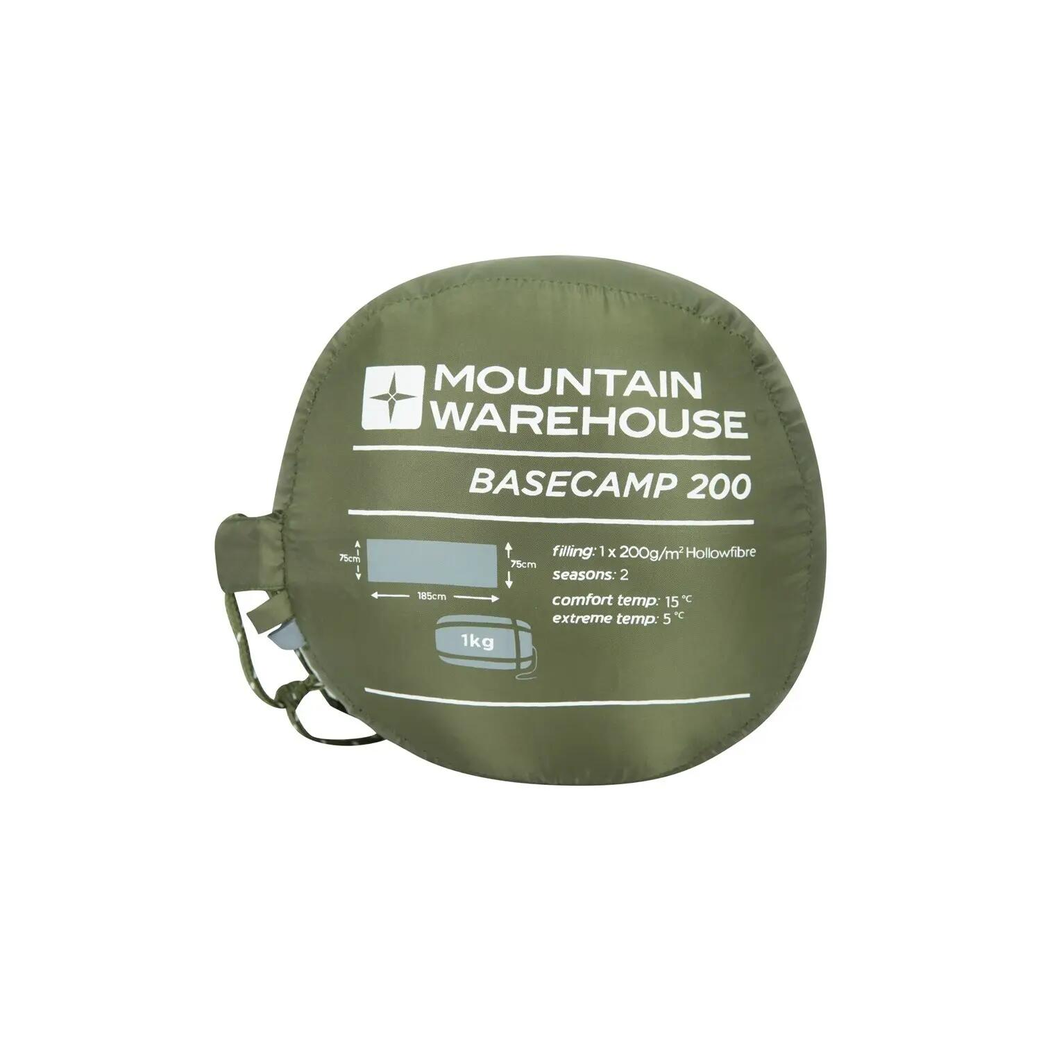 Schlafsack "Basecamp 200", Sommer Damen und Herren Grün 5/6